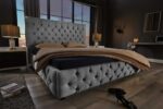 LuxD Dizajnová posteľ Laney Chesterfield 180 x 200 cm sivá – Obrázok 2