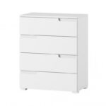 CELENE komoda 4 biela/biely lesk