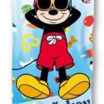Dětská bavlněná osuška ROBIN Mickey Mouse 70x140 cm modrá