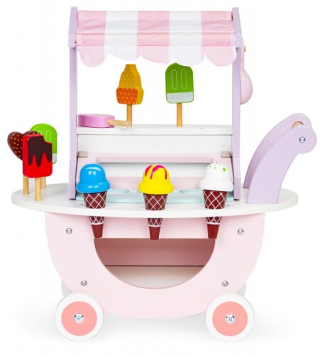 Drevený vozík Zmrzlináreň Ecotoys ružový Drevený vozík Zmrzlináreň Ecotoys ružový