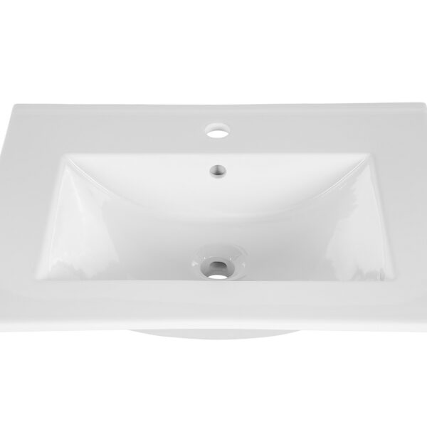 Keramické zapustené umývadlo Lava 60 cm biele