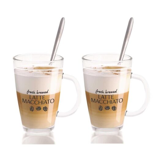 Sada 2 pohárov s lyžičkou Latte 300 ml Sada 2 pohárov s lyžičkou Latte 300 ml