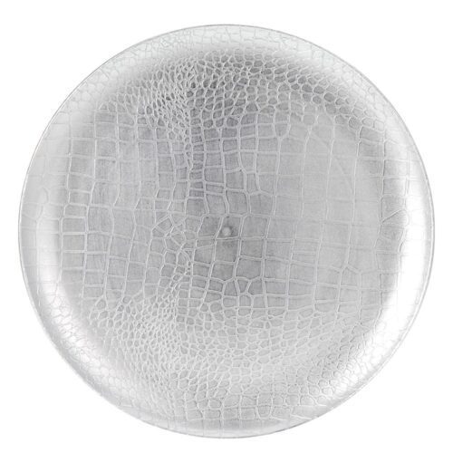 Dekoračný tanier strieborný 33 cm Dekoračný tanier strieborný 33 cm