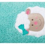 Dětská bavlněná osuška BABY31 Ovečka 50x90 cm mátová