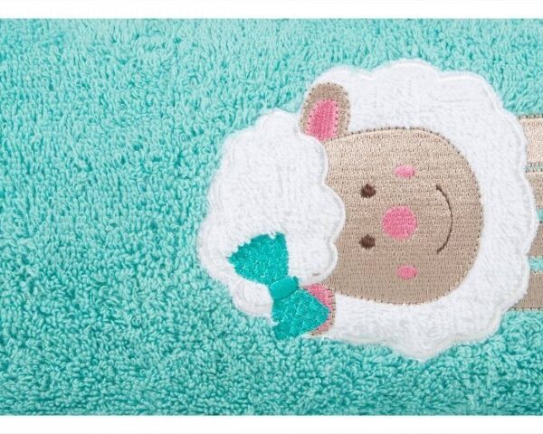 Dětská bavlněná osuška BABY31 Ovečka 50x90 cm mátová