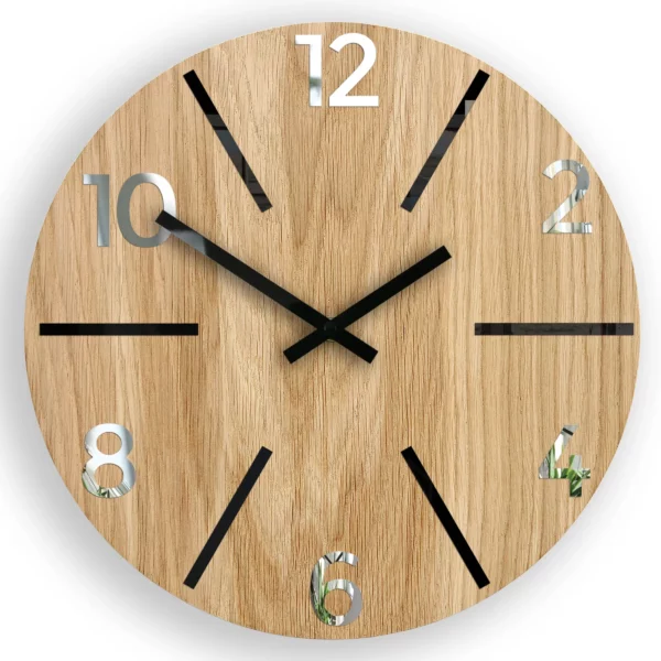 Dřevěné nástěnné hodiny Aksel 33 cm dub - výber z 7 prevedení