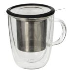 Hrnček s viečkom a sitkom Louie 300 ml číry