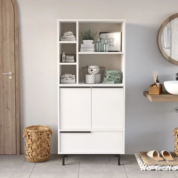 Kúpeľňová skrinka Houseland Dolabis bielá
