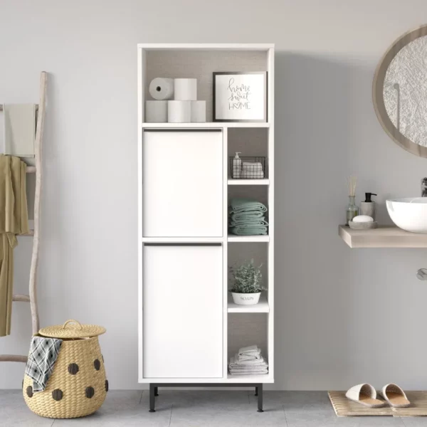 Kúpeľňová skrinka Houseland Dolby biela