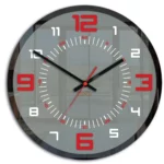 Nástěnné hodiny Orion 30 cm červené/šedé