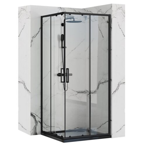 Sprchovací kút Rea Punto 80x80 čierny Sprchovací kút Rea Punto 80x80 čierny