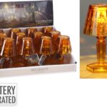 Světelná mini LED lampa Nate 11 cm hnědá