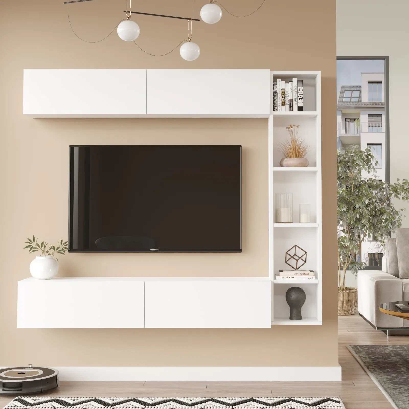 TV stena Houseland Cohen biela TV stena Houseland Cohen biela