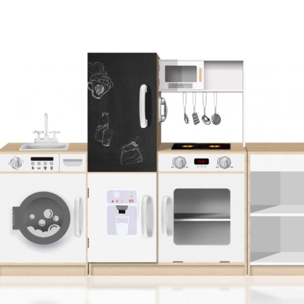 Veľká drevená kuchyňa Ecotoys Laia biela