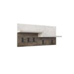 Vešiak Houseland HARMON Lagina - sivý kameň/tmavá káva