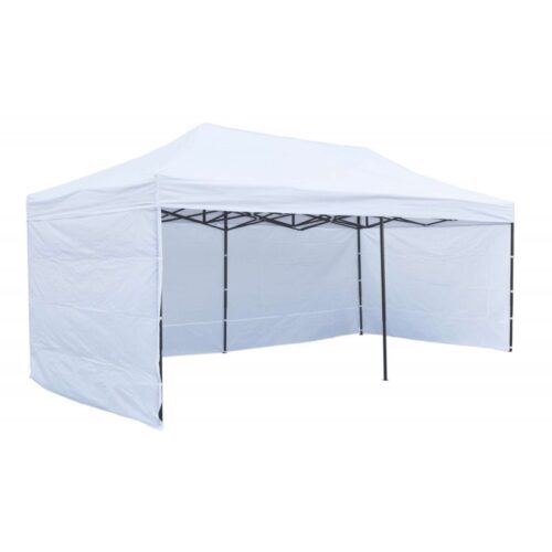 Zahradý párty stan 3x6m 3 steny - bíelý Zahradý párty stan 3x6m 3 steny - bíelý