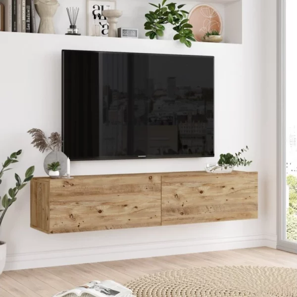 Závesný TV stolík Houseland Farfallo borovica Atlantic