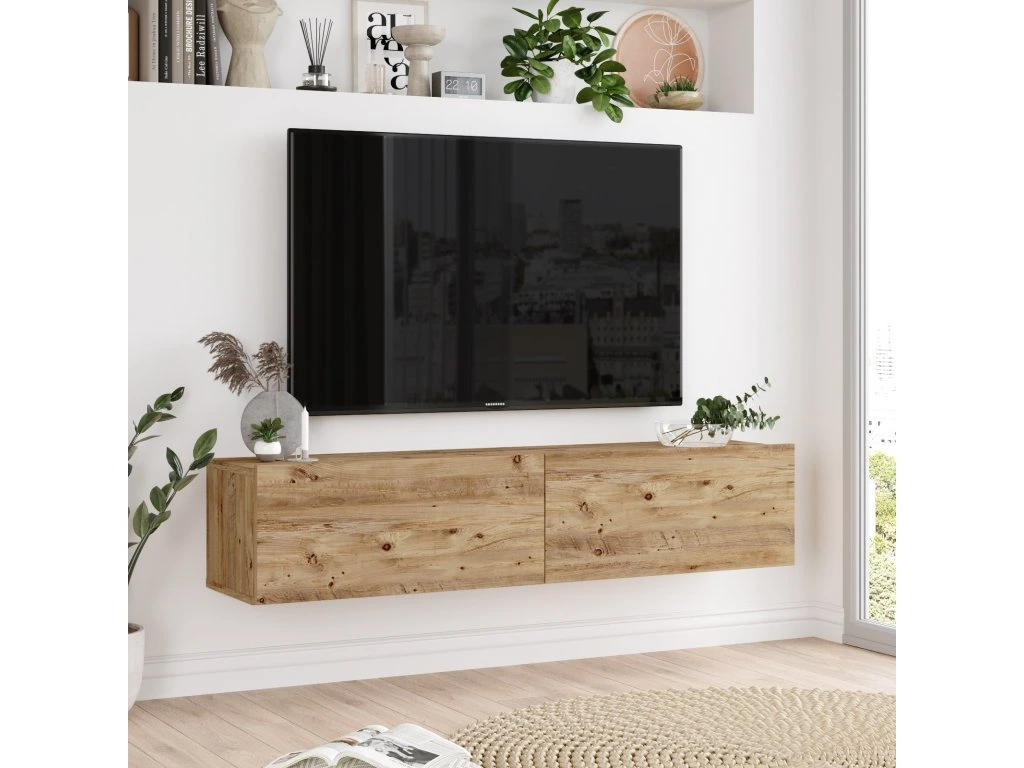 Závesný TV stolík Houseland Farfallo borovica Atlantic Závesný TV stolík Houseland Farfallo borovica Atlantic