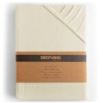 Bavlnené jersey prestieradlo s gumou DecoKing Amber béžové