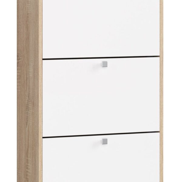 Botník Marienne 60 cm - 3 dvierka dub sonoma/biely