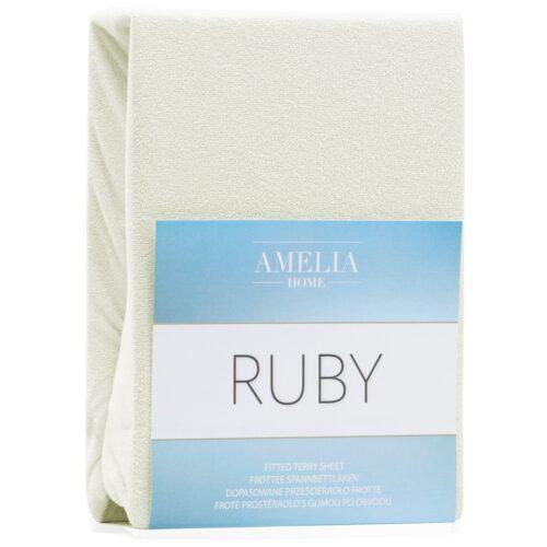 Froté plachta s gumou Amelia Home Ruby ecru Froté plachta s gumou Amelia Home Ruby ecru