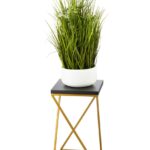 Květinový stojan LOFT III 40 cm zlatý/černý