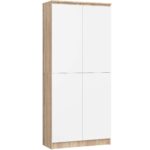 Skriňa Rexa III 80 cm dub sonoma/biela