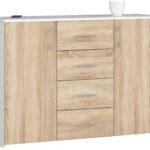 Komoda Torvi K 110 cm biela/dub sonoma