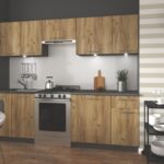Kuchynská linka Dania 240 cm antracit/dub craft