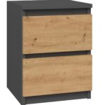 Nočný stolík MALWA M2 dub artisan / antracit