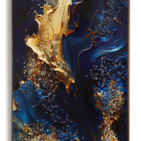Obraz Andromeda A 60x90 cm modrý/zlatý