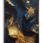 Obraz Andromeda B 60x90 cm modrý/zlatý