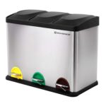 Odpadkový kôš 3x15 L strieborný