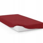 Bavlnené Jersey prestieradlo SOFT 220x200 cm + 25 cm červená