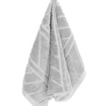 Bavlnený froté uterák RELIEF 30x50 cm sivý