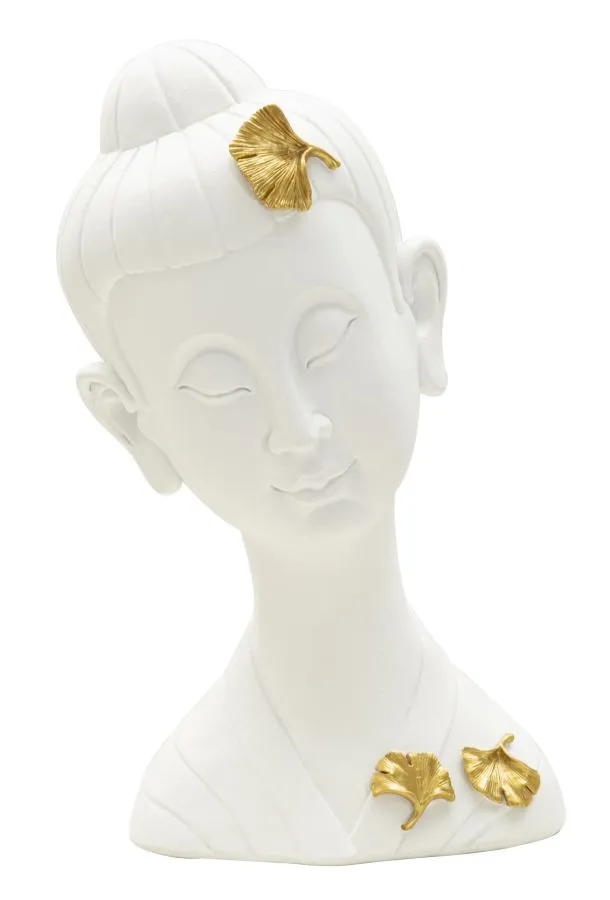 Buddha A 21 cm biela/zlatá dekorácia na stôl Buddha A 21 cm biela/zlatá dekorácia na stôl