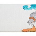 Detská bavlnená osuška BABY42 Zvieratká 50x90 cm biela