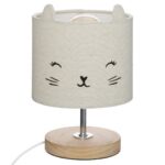 Detská nočná lampa mačka krémová