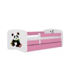 Detská postieľka Babydreams panda ružová II