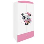 Detská šatníková skriňa BABYDREAMS Panda ružová