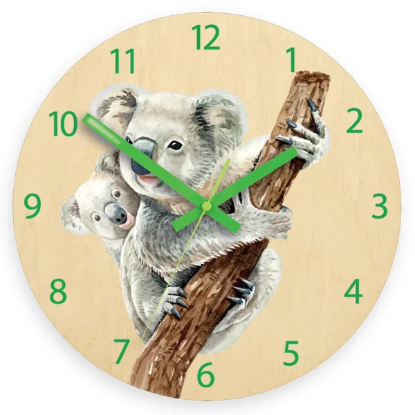 Detské nástenné hodiny Ami Koala 30 cm viacfarebné