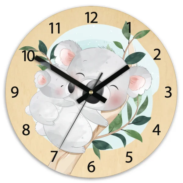 Detské nástenné hodiny Ami Koala 30 cm viacfarebné II