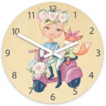 Detské nástenné hodiny Ami Motorka 30 cm viacfarebné
