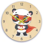 Detské nástenné hodiny Ami Panda hrdina 30 cm viacfarebné