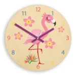 Detské nástenné hodiny Ami Plameňák 30 cm viacfarebné