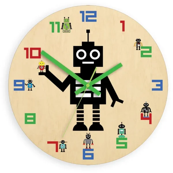 Detské nástenné hodiny Ami Robot 30 cm viacfarebné
