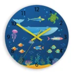 Detské nástenné hodiny Podmorský svet 30 cm viacfarebné
