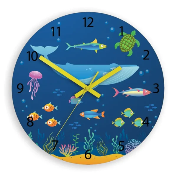 Detské nástenné hodiny Podmorský svet 30 cm viacfarebné