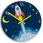 Detské nástenné hodiny Raketa 30 cm viacfarebné