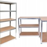 Dielenský regál G7030 strieborný/hnedý